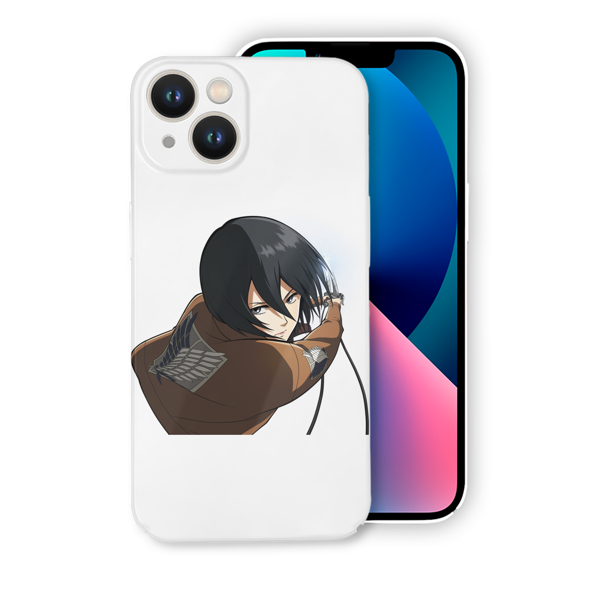 （画像用） 進撃の巨人 ミカサ·アッカーマン Attack on Titan Mikasa Ackerman 【iPhone 14シリーズ対応】ハードケース